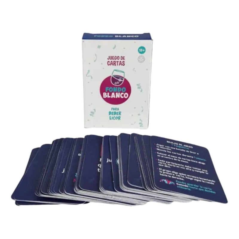 Juego 58 Cartas Adultos Fondo Blanco Beber Licor Alcohol