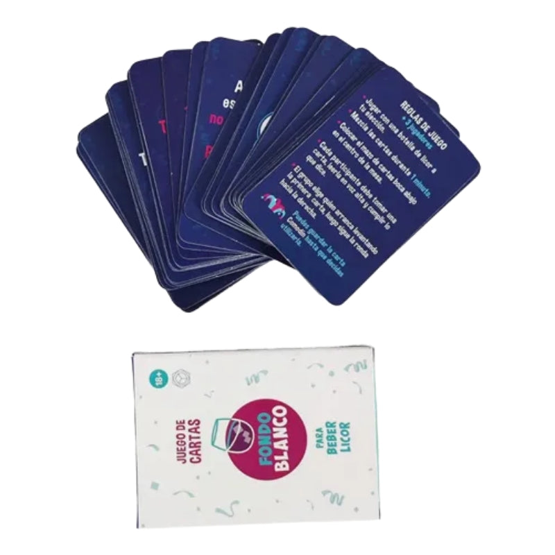 Juego 58 Cartas Adultos Fondo Blanco Beber Licor Alcohol
